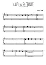 Téléchargez l'arrangement pour piano de la partition de Valse alsacienne en PDF